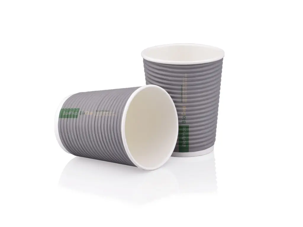 250ml PLA Horizontal Ripple Charcoal BioCup BIO-HRCHR250- 2.webp