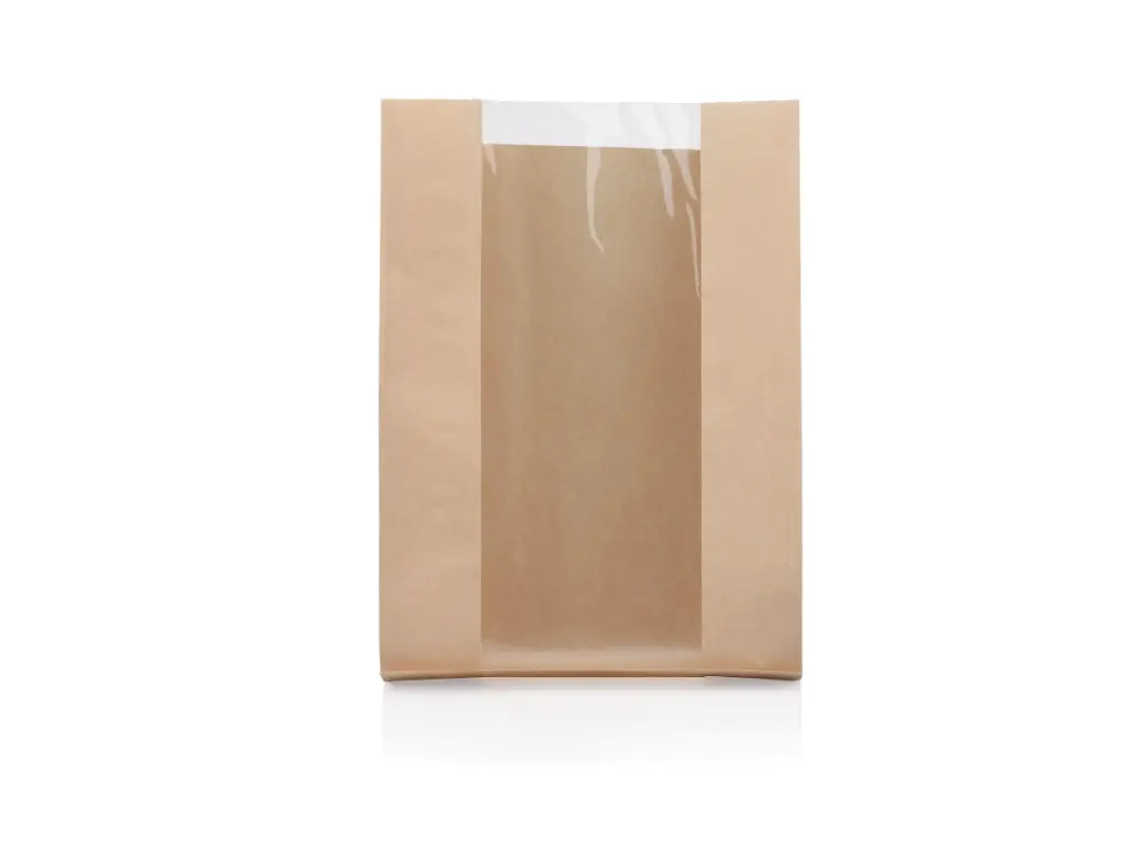 Kraft Paper Wide Bakery Bag Window - Front PBBKW3121.webp