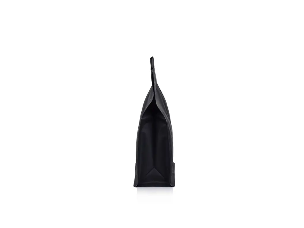 14x20cm Black Flat Bottom Coffee Bag - Side PBFBBCZ2VB.webp