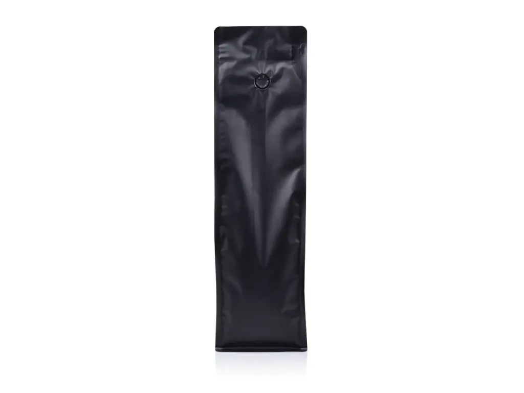 Black Flat Bottom Coffee Bag Zip Valve PBFBBCZ1V-2.webp