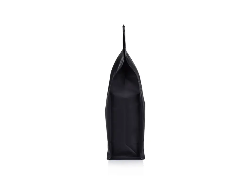 13.5x28cm Black Flat Bottom Coffee Bag MED - Side PBFBBCZ5VB.webp