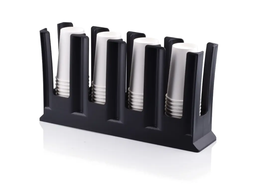 Black 4 Cup Holder Parallel with Cups PL4CUPPARALL.webp