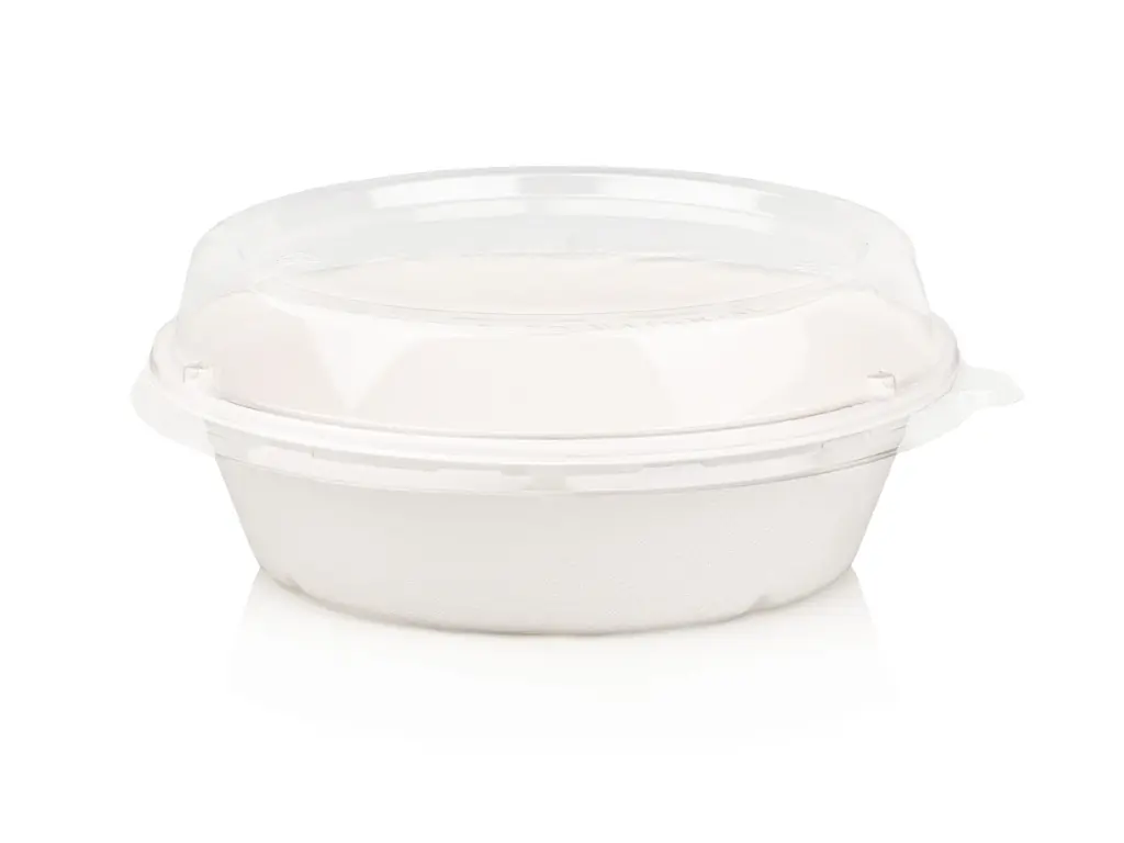 900ml Sugar Cane Bowl with Lid FOOD-BOWLW900.webp