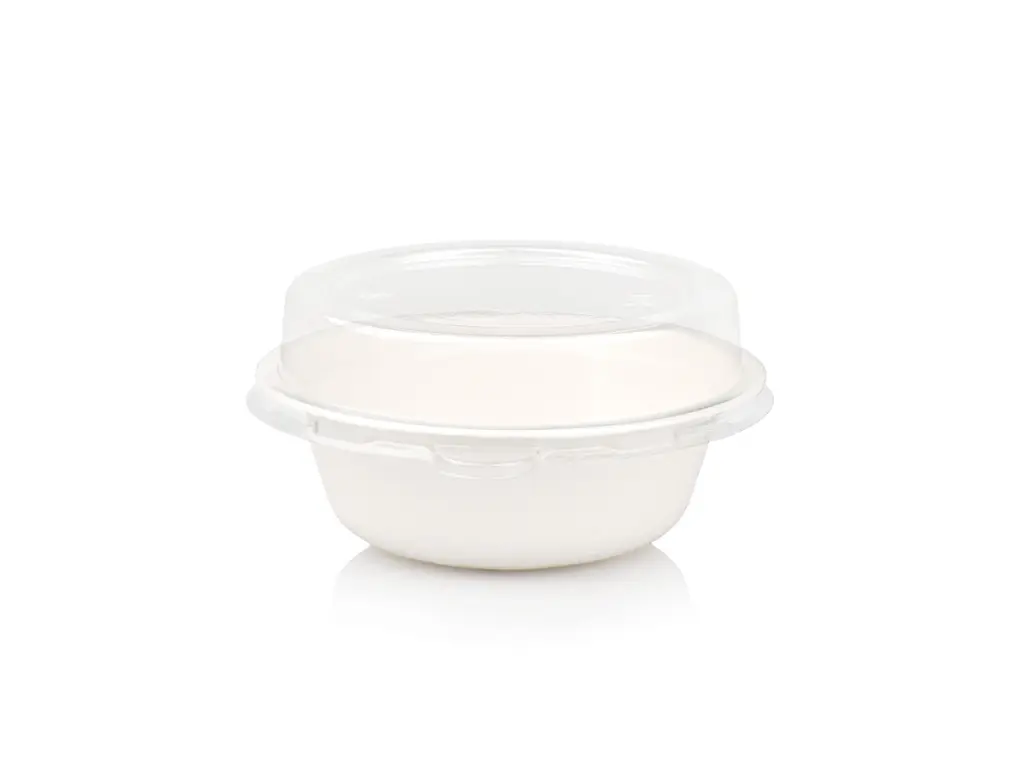 350ml Round Sugar Cane Top Hat Bowl with Lid FOOD-BWL12TH.webp