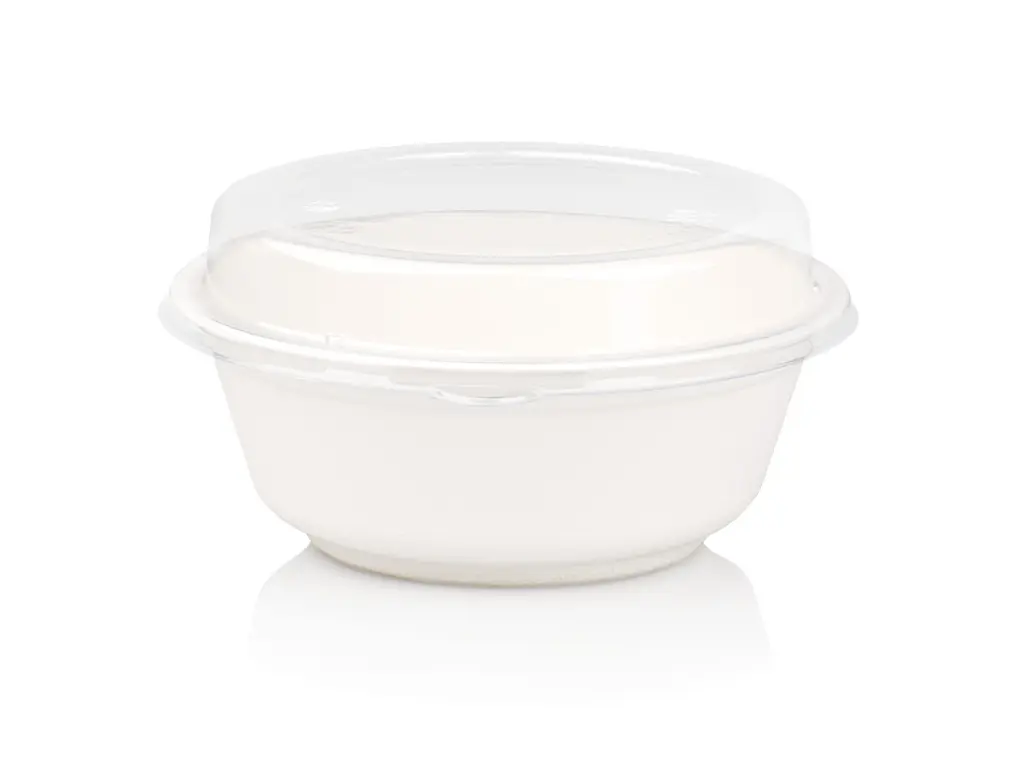 950ml Round Sugar Cane Top Hat Bowl with Lid FOOD-BWL32TH.webp
