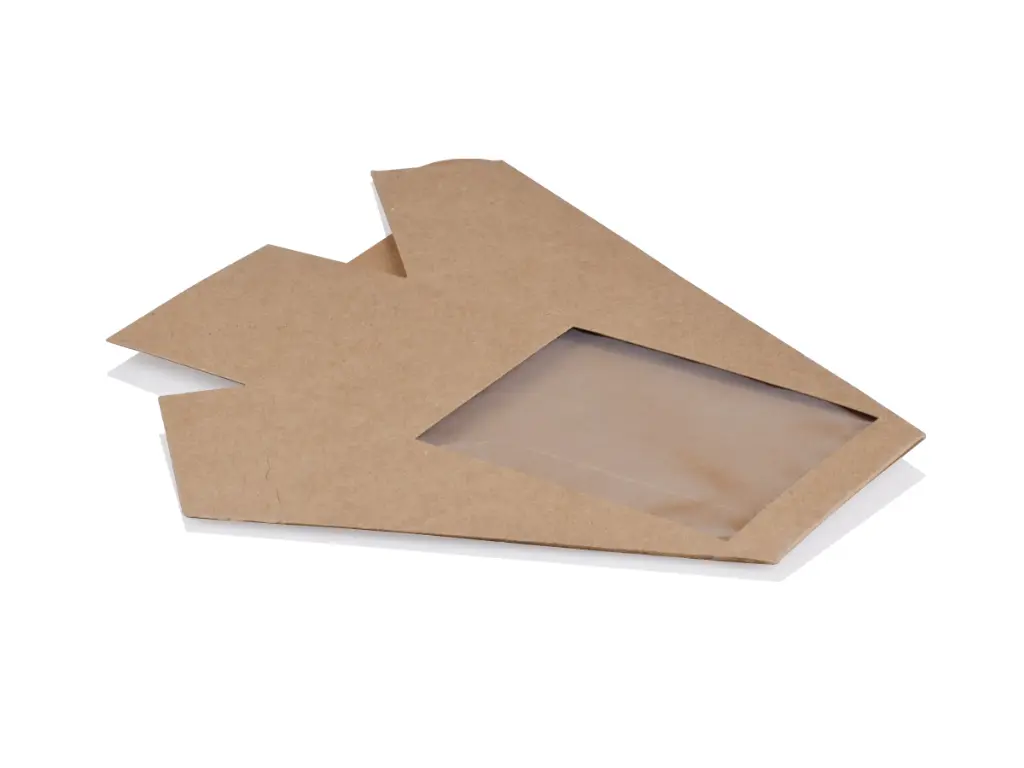 Kraft Sandwich Box PET Window - Flat FOOD-SANDKW.webp