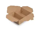 Kraft 2 Compartment Lunch Box 1400 ml (TD002) Open FOODMBTD002.webp