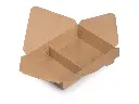 Kraft 2 Compartment Lunch Box 1500 ml (TD003) - Open FOODMBTD003.webp