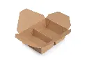 Kraft 2 Compartment Lunch Box 1000 ml (TD005) - Open FOODMBTD005.webp