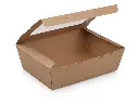 2.1L Kraft Salad Box PET Window - Open FOOD-SALBX2100.webp