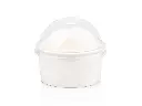 180ml White Stripe Vintage Ice Cream Tub with Dome Lid.webp