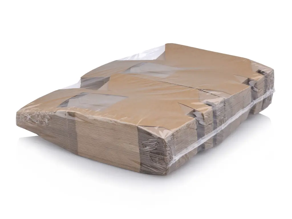 Kraft Half Wrap Box with PLA Window - Pkt FOODNHWBW.webp