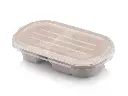 850ml Sugar Cane Earth Rectangular Meal Container (2C) with Lid FOOD-ML8502C.webp