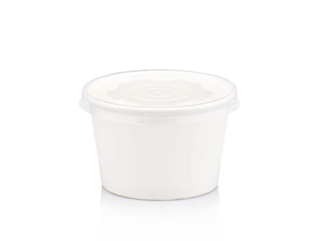 250 ml White Stripe Vintage Ice Cream Tub with Flat Lid.webp
