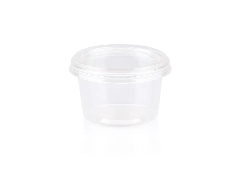 100ml Clear PLA Sauce Tub (4z) (SB) & Lid BIO-SAUCE4Z.webp