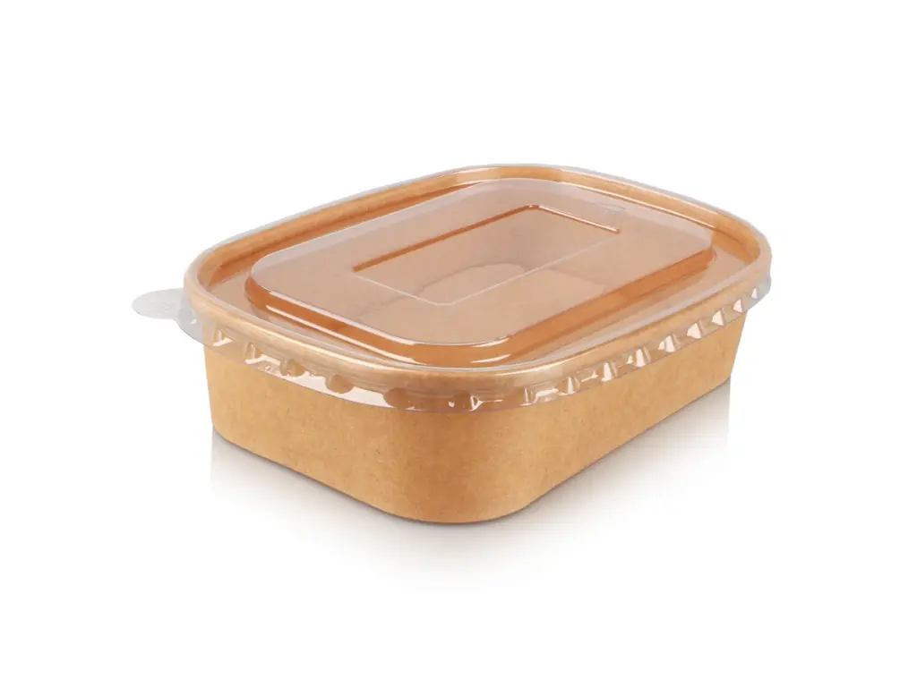 500ml Rectangle Salad Bowl & Lid FOOD-REKBWL5001.webp