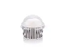 90 ml Black Stripe Vintage Ice Cream Tub with Dome Lid.webp