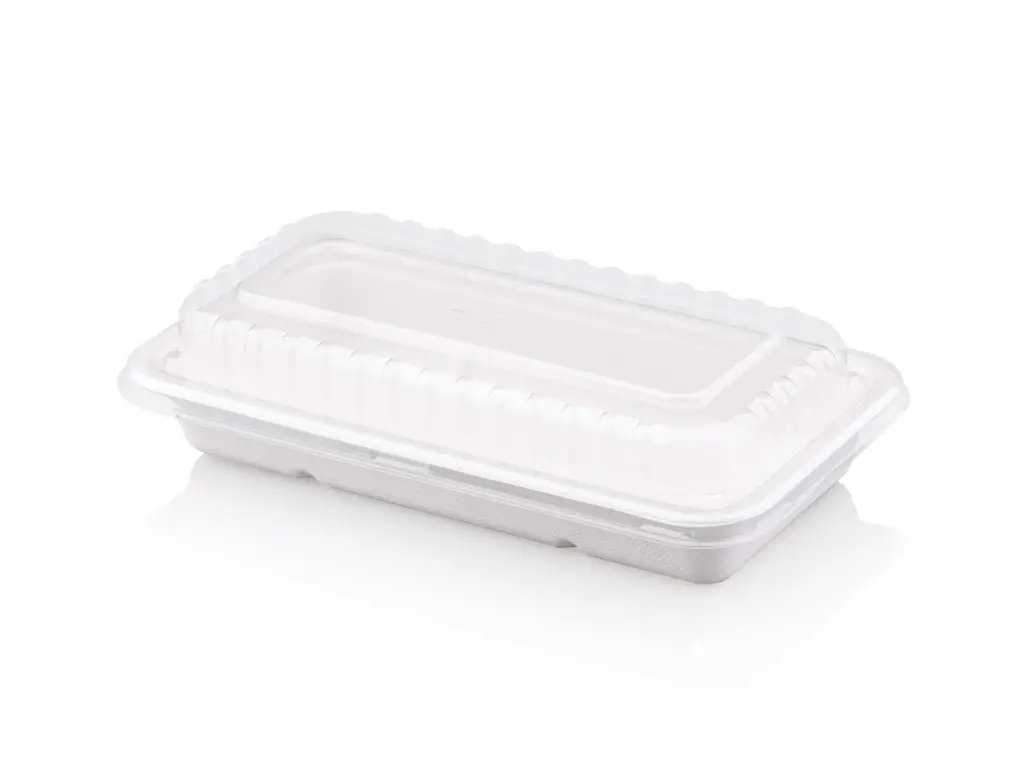 600ml Sugar Cane Deli Snack Rectang Meal & Lid FOOD-TRAY23D.webp