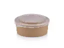 20z Kraft Round Salad Bowl with Multifit PP Lid.webp