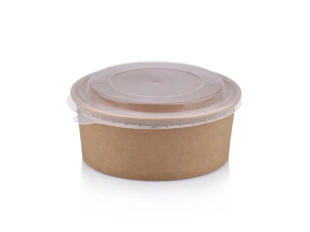 26z Kraft Round Salad Bowl with Multifit PP Lid.webp
