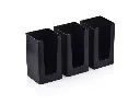 Black Plastic Cup,Lid & Condi Organiser Inserts - 3 Compart BAR-CUPLDINS3.webp