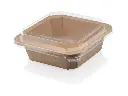 1000ml Square Kraft Punched Bowl & Lid FOOD-SQFBX1L.webp