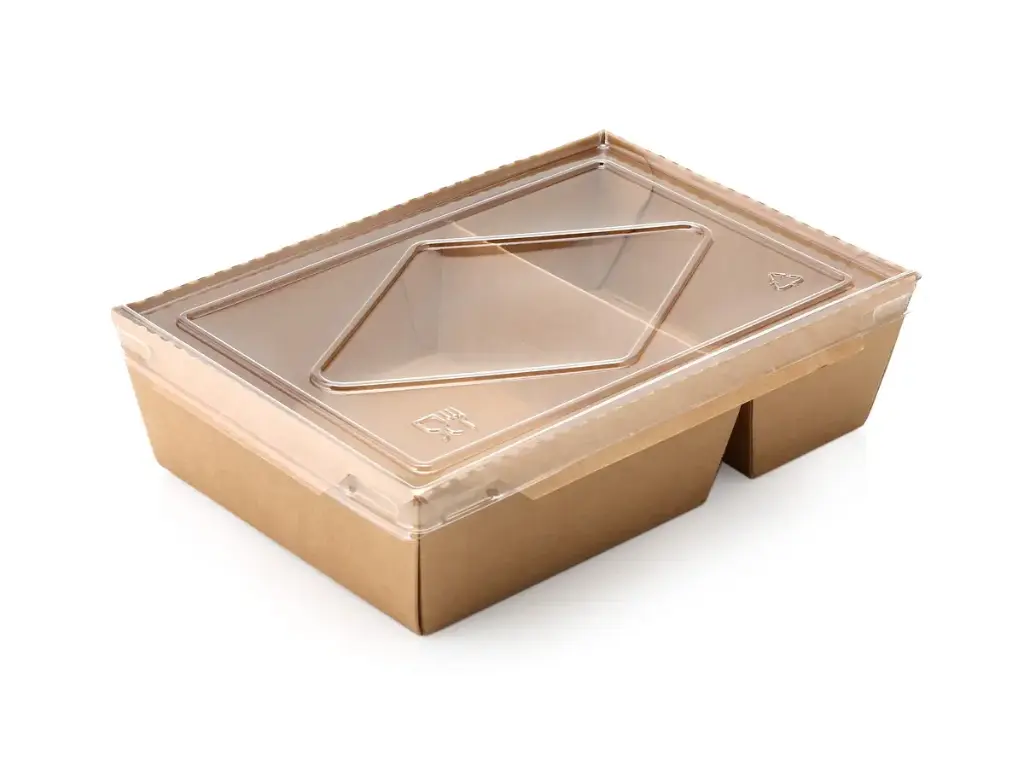 Clip Lock: Meal Containers & PET Lid Combo - 2 Compartment - TA1200