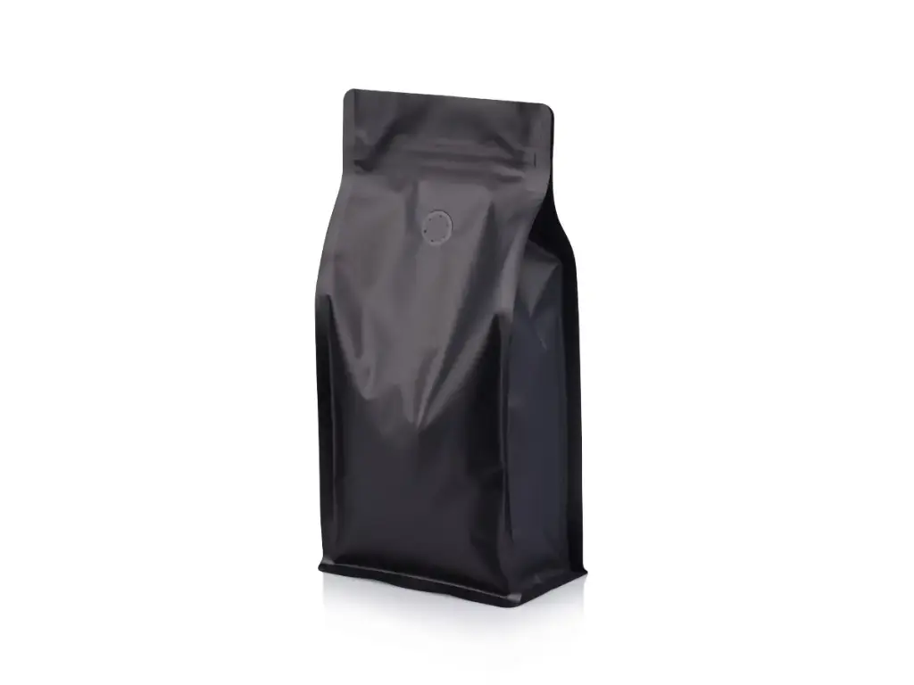 Coffee Bag: 500g - Flat Bottom Zip & Valve