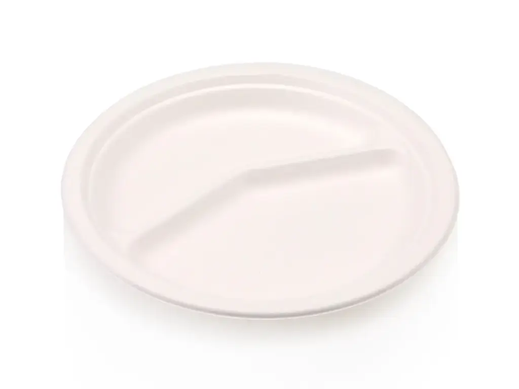Plate: Sugarcane - Round 22.8cm - 2 Division