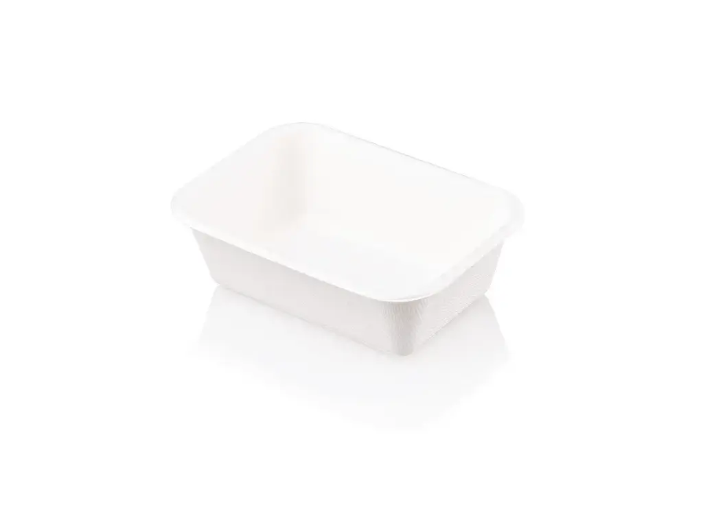 Meal Container: Sugarcane - 350ml (Rectangle)