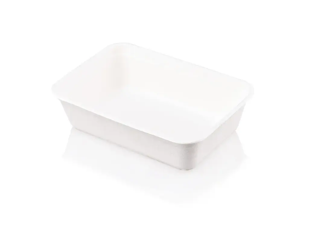 Meal Container: Sugarcane - 500ml (Rectangle)
