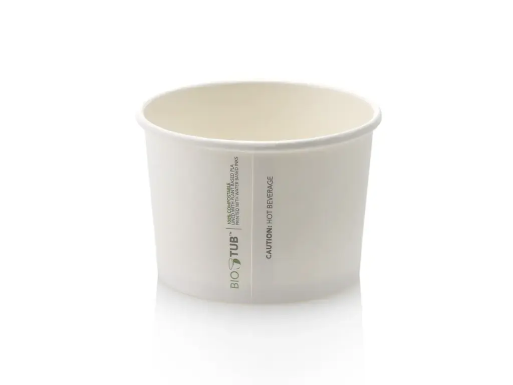 BioNoodle: 250ml (8z) Paper Tub (PLA) 