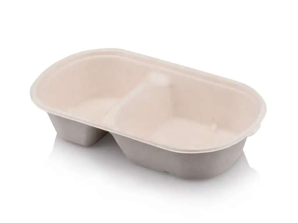 Meal Container: Sugarcane Oval - 850ml 2C 