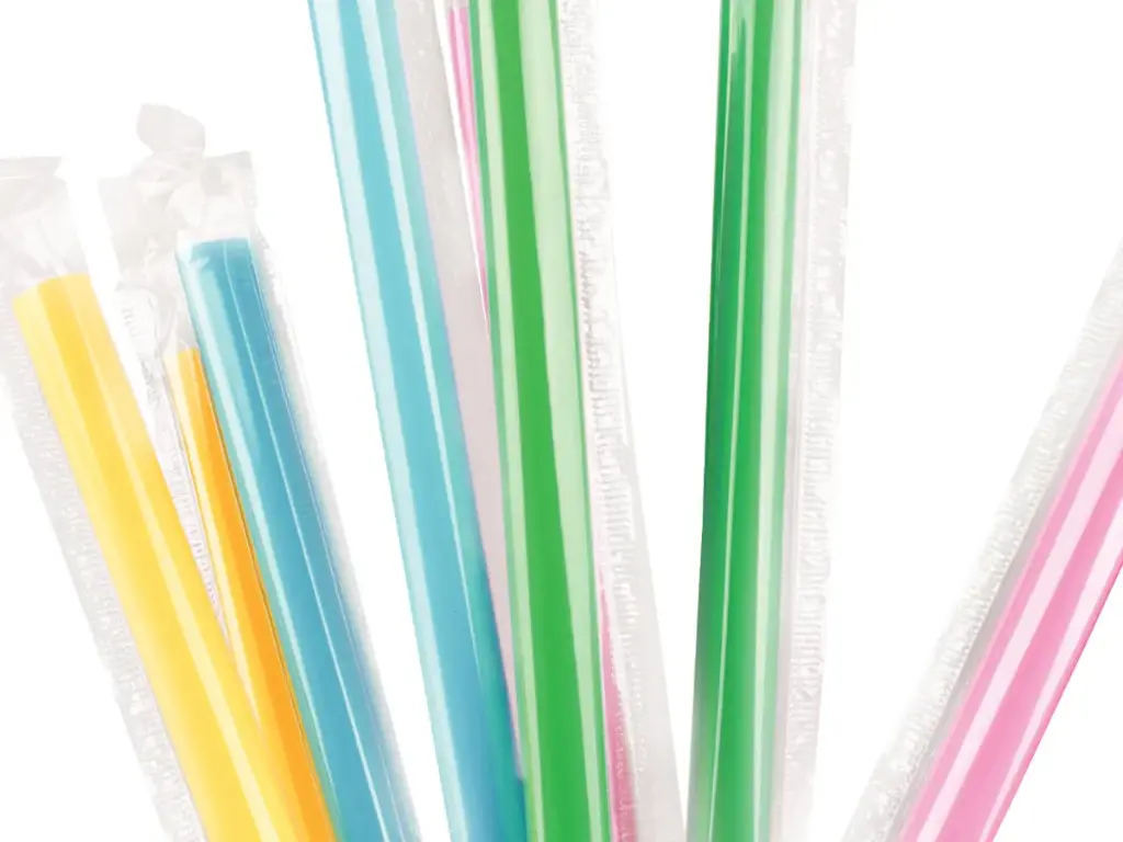Straw - Smoothie Straws - Wrapped (Plastic) 