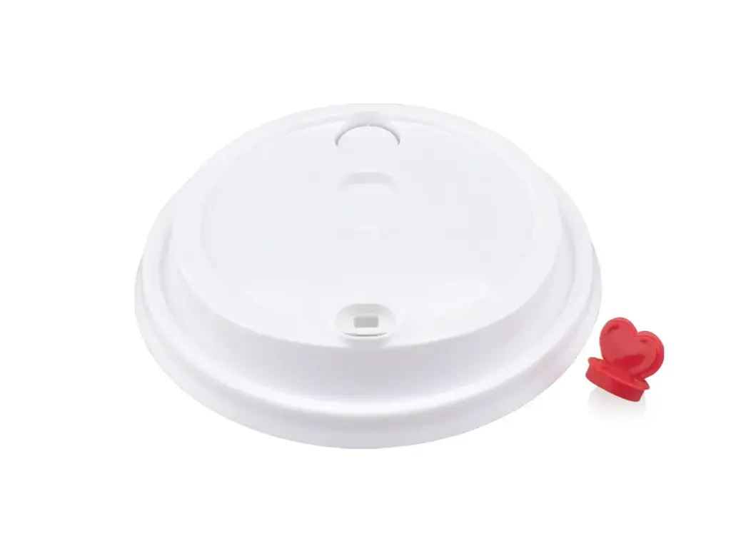SMOC: Bubble Tea - Red Heart Plug with (PP) Sip&Straw Multi-Fit Lid (90mm)