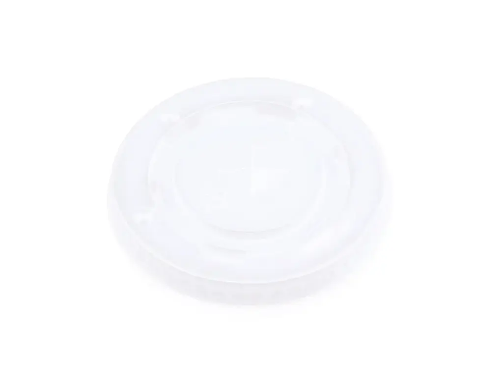 FLAT Lid: 250ml (80mm) X-Hole (Straw Lid) - Recyclable (100's) (CH) 