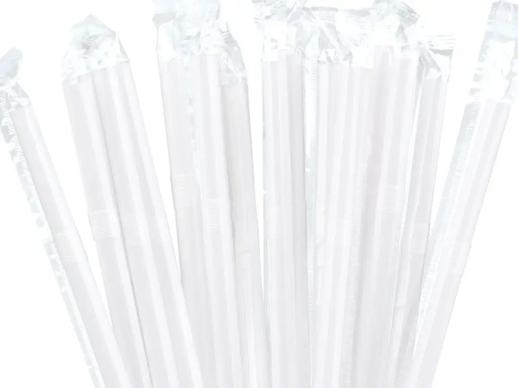 Straw: 8mm Bendy Plastic - Wrapped (8mm x 21cm)