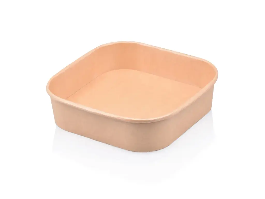 Paper - Salad Bowls - Sqaure - 1PE (LDPE) 