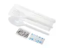 PICNIC SET: 16cm Plastic (6-1) - Knife, Fork & Spoon with Salt, Pepper & Serviette (250's) 